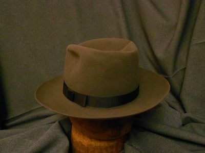 Gray Vintage Royal DeLuxe Stetson Fedora Hat with Original Box  