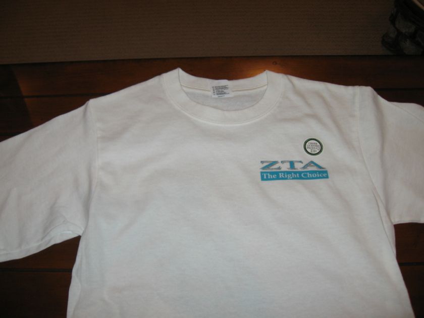 ΖΤΑ Zeta Tau Alpha (C) SS Adult Small T shirt  