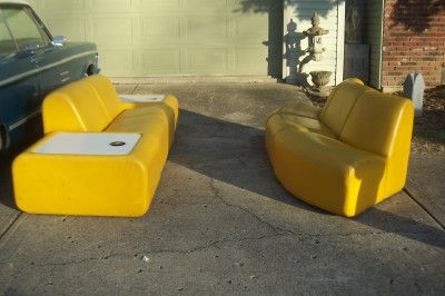 RETRO Sectional Vecta 7 Pc Versatile 1970s MOD Yellow Steelcase Mfg 