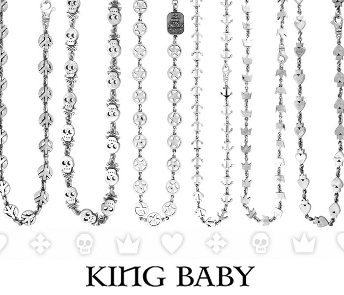 King Baby Studios NEW Motif CHAIN necklace stars anchor  