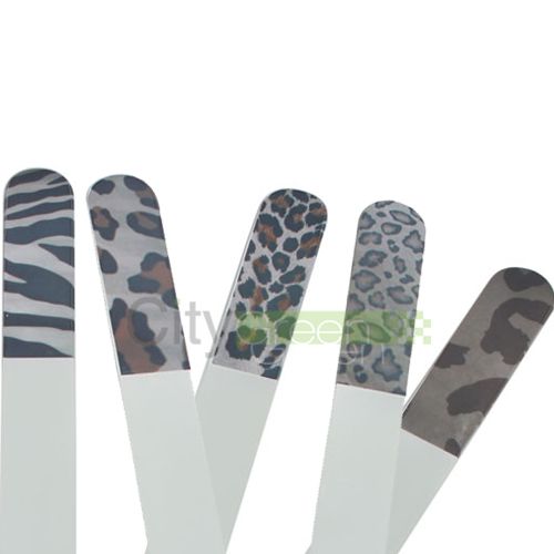    Glass Nail File 7.6 Inch Salon Quality W/ Case Animal Style  