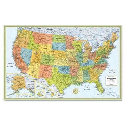   Full Color Laminated United States Wall Map   AVTRM5289599  