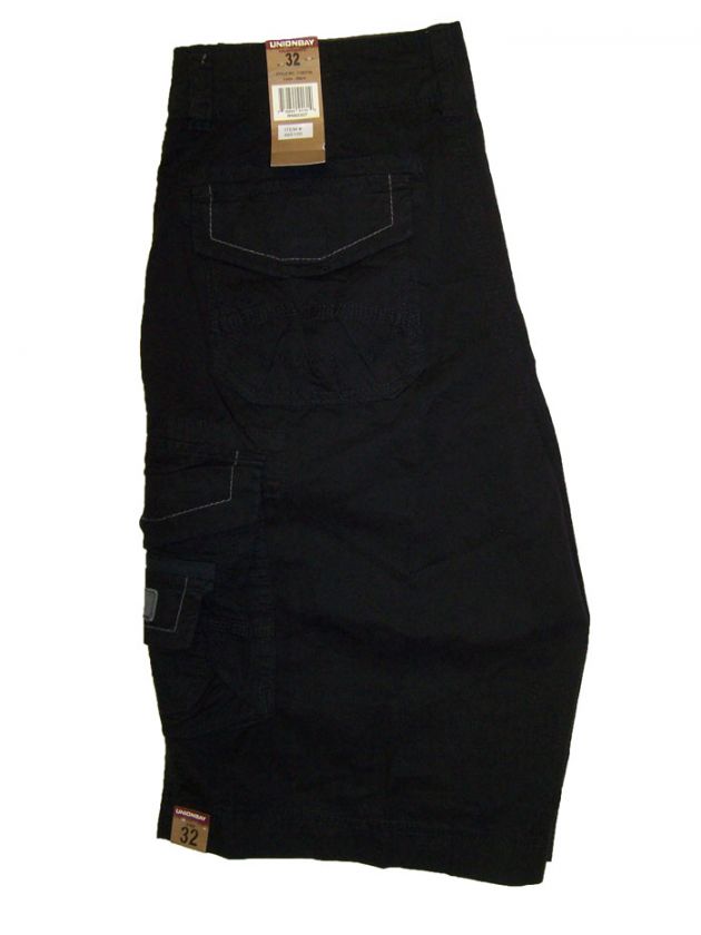 UnionBay Mens Palm Vintage Cargo Shorts Y18VT36 black  