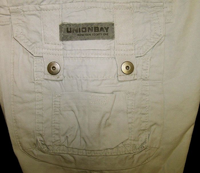 UnionBay Young Mens Cargo Shorts   Sand Y18XB36 NWT  