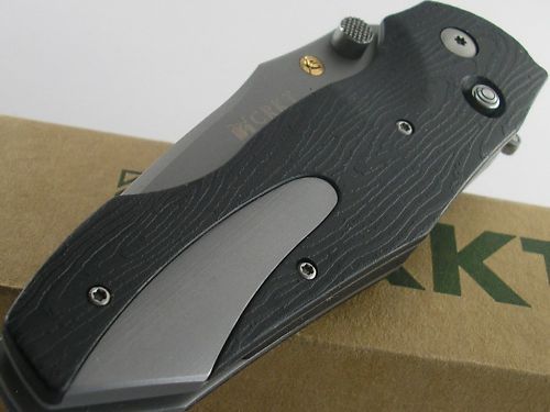 CRKT Elishewitz Anubis Button Lock AUS8 Blade Knife  