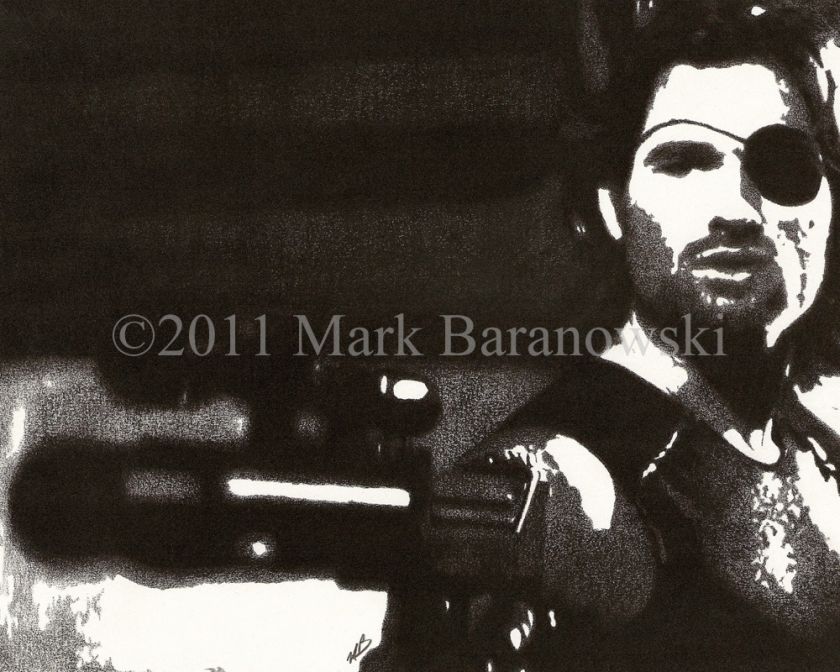 ESCAPE FROM NEW YORK   Kurt Russell   8 x 10 signed, matted art 