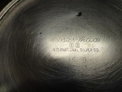 International Silver Co Webster Wilcox Silver Bowl U22  