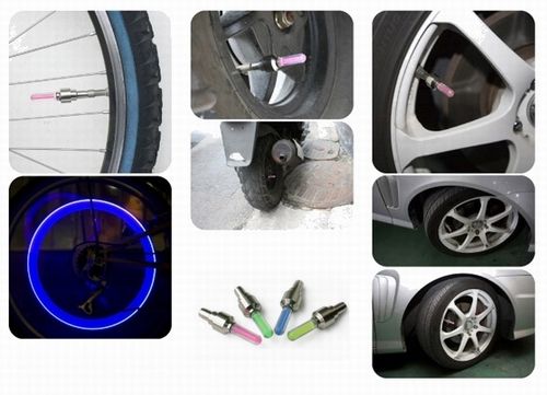 Valve LED TYRE Wheel Light For Motorcycle Car Bike C151  