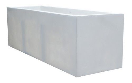 88cm White Contemporary Trough Garden Planter/Plant Pot  