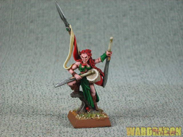 WDS Painted Wood Elf Wardancer Troupe Command m72  