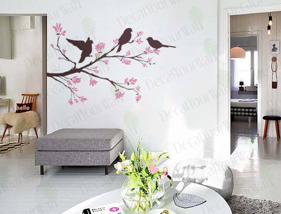 Tree Branch Bird Nursery Wall Decor Decal Vinyl Sticker  