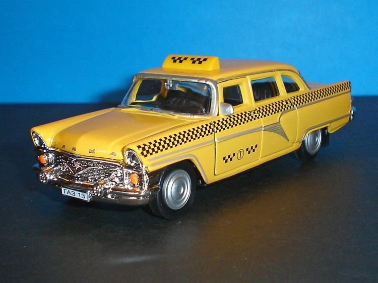 GAZ 13 Chaika Taxi Russian USSR Retro Limousine Metal Diecast Model 1 