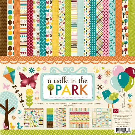 ECHO PARK PAPER CO A WALK IN THE PARK FAMILY KIDS CHILDREN 12X12 