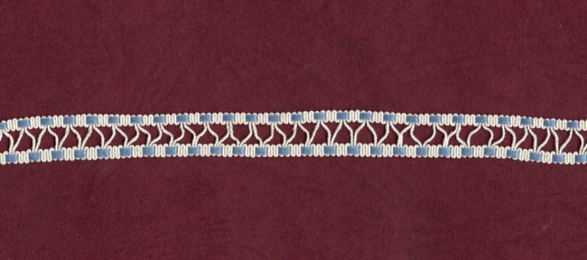 VINTAGE FRENCH LACE TRIM (blue) 150 by 1/2  