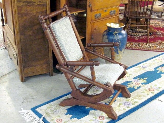 Antique Beautiful 1800s Platform Rocker Arts & Crafts Style Great 