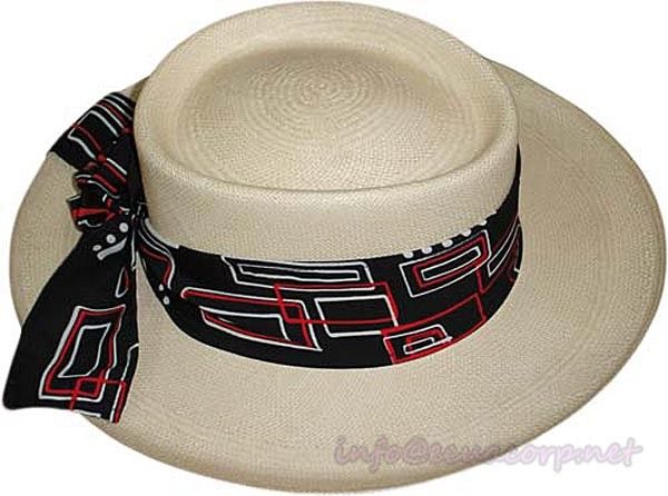 For Women With Love Handmade Straw Panama Hat Gamblers Dress or Casual 