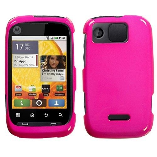 Shocking Pink Hard Case Cover for Motorola Citrus WX445  