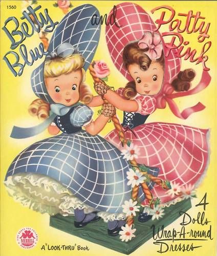 VNTG BETTY BLUE PAT PINK PAPER DOLL LSER REPRO FREESHW2  