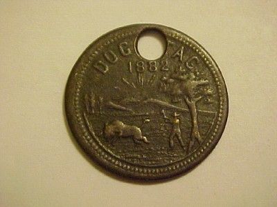 1882 DOG TAG PICTORIAL INDIANA, LAFAYETTE LICENSE TOKEN  