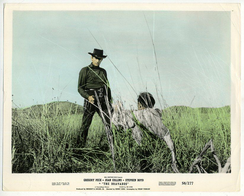 Movie Still~Gregory Peck~The Bravados (1958) tinted Description 