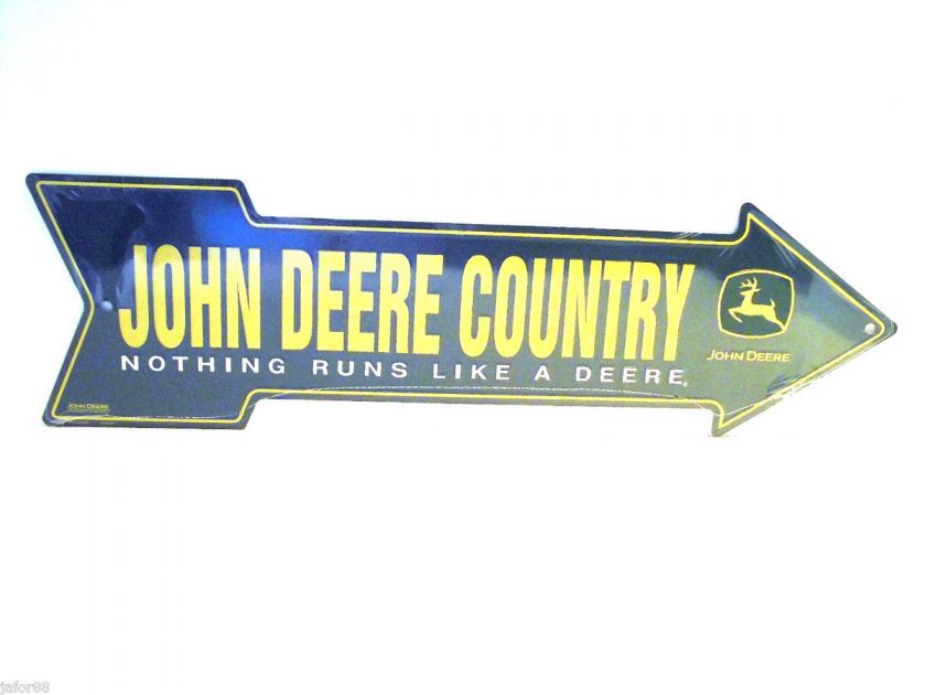 JOHN DEERE COUNTRY ARROW METAL STREET SIGN  