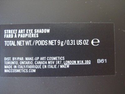 MAC Cosmetics Street Art Eye Shadow Art of Powder Colletion  