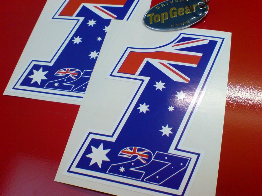 CASEY STONER Number 1 Fairing Motorcycle Stickers Decals 2 off 120mm 