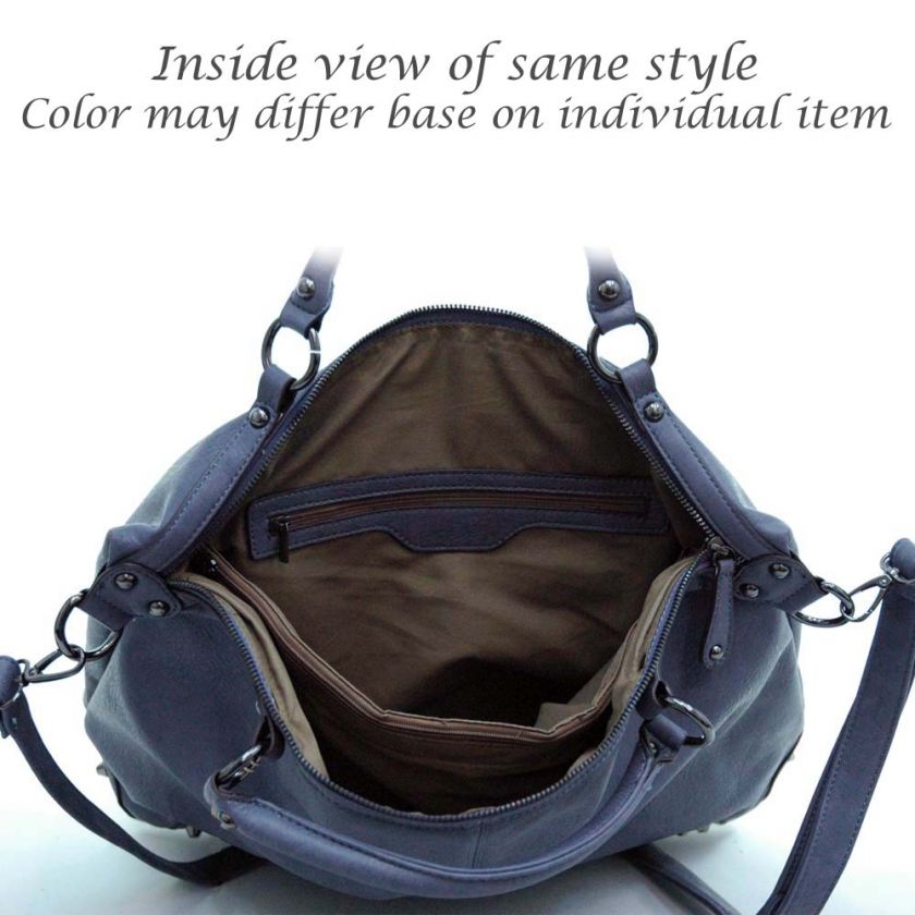 Studded design fashion satchel cross body handbag bag b  