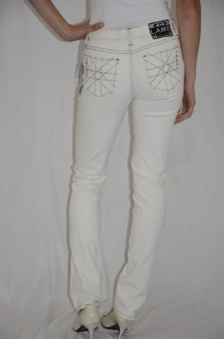 NWT L.A.M.B. LAMB Gwen Stefani Straight Cream Jeans 4  