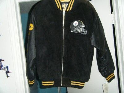 Carl Banks G III Pittsburgh Steelers Suede/Leather Jacket size [SM 