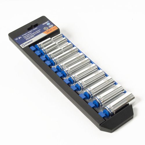 You are bidding on a Brand New 11 piece Kobalt Metric Socket set.