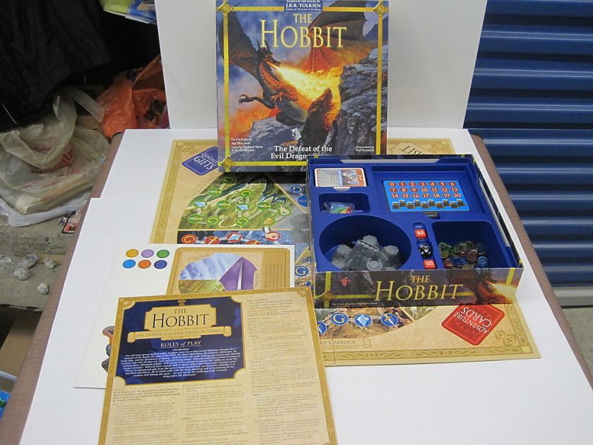   RINGS THE HOBBIT Board Game EUC Defeat of the evil dragon Smaug  