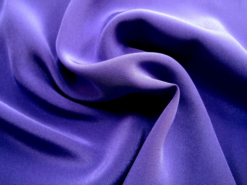 Designer PURPLE TISSUE FAILLE Crepe de Chine Fabric  