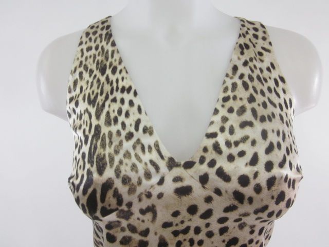 ROBERTO CAVALLI Animal Print Silk Sleeveless Blouse S  