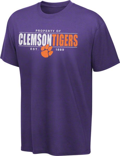 Clemson Tigers Purple Zone Cube T Shirt  