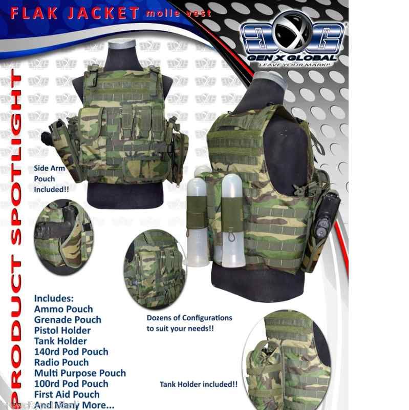 GXG Gen x Global Paintball/Airsoft Vest Flack modular  