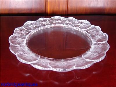 Lalique Honfleur Plate 10 7/8 inches, Signed  