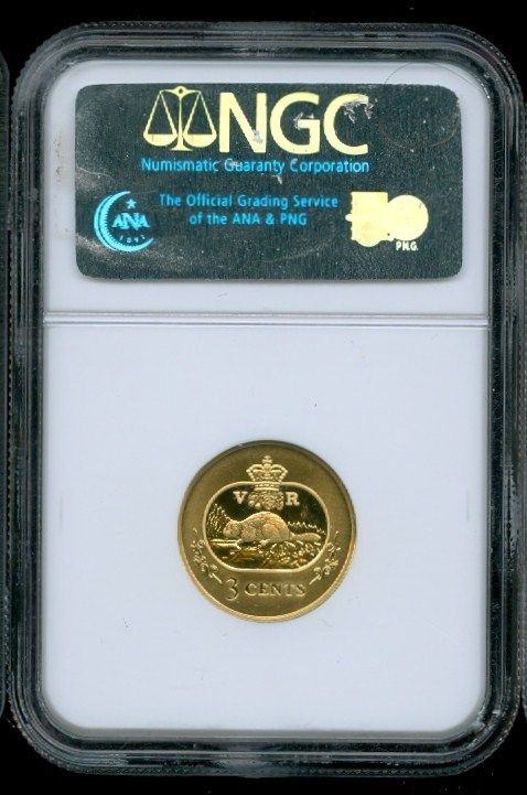 2001 CANADA SESQUI 3 CENTS NGC PR69 ULTRA HEAVY CAM .  