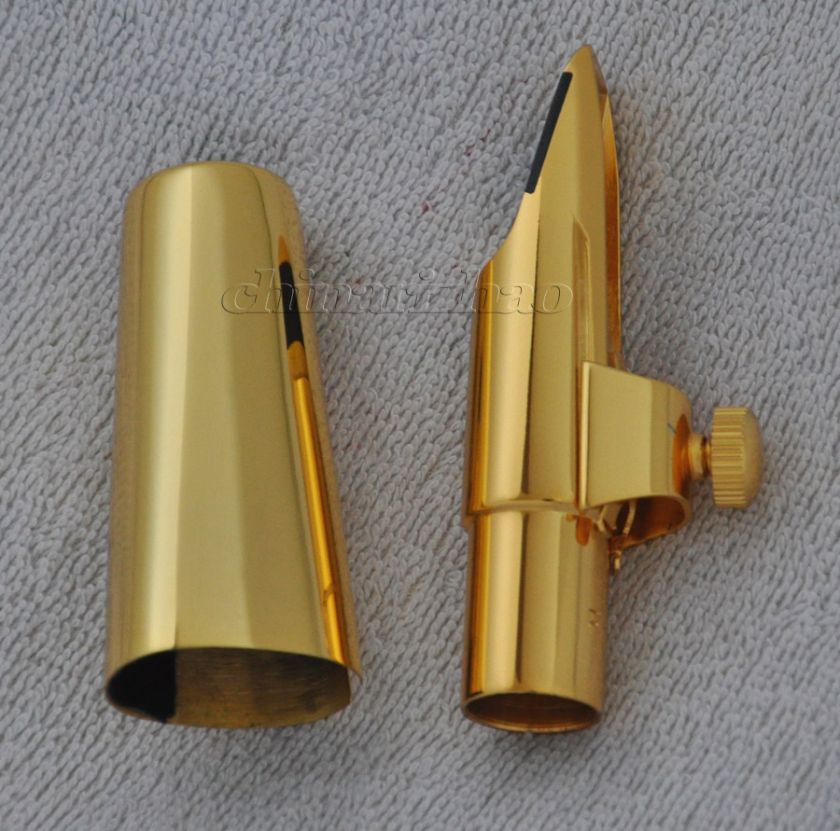 Top NEW metal gold plated alto sax Saxophone Mouthpiece size F# 7 