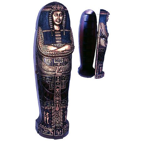 Egyptian Queen Sarcophagus Mummy Bookcase Cabinet 6F  
