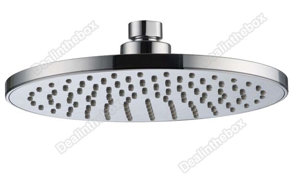 New LED Light Round Rain Shower Head Bathroom Bath Glow Three Colors 