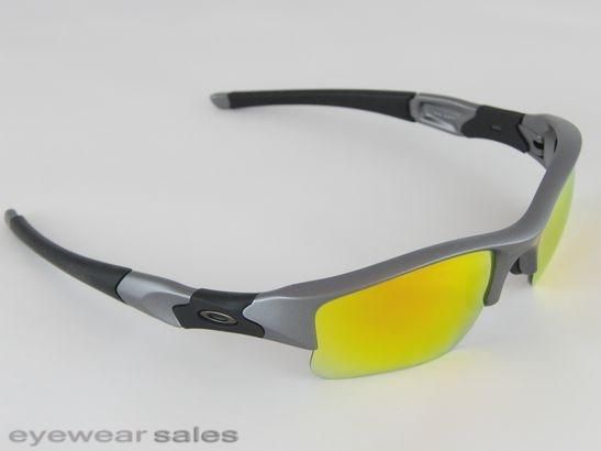 Oakley Sunglasses FLAK JACKET XLJ Dark Grey, Polarized Fire Iridium 24 