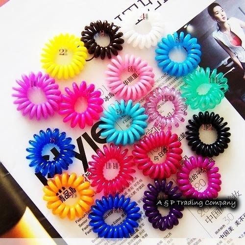 CL465 Korean Style Colorful Wire Hair Tie Band 5 pcs  