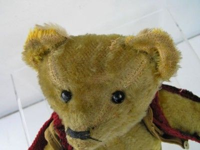   1912 Early American Teddy Bear Roosevelt Roughrider outfit 15 mohair