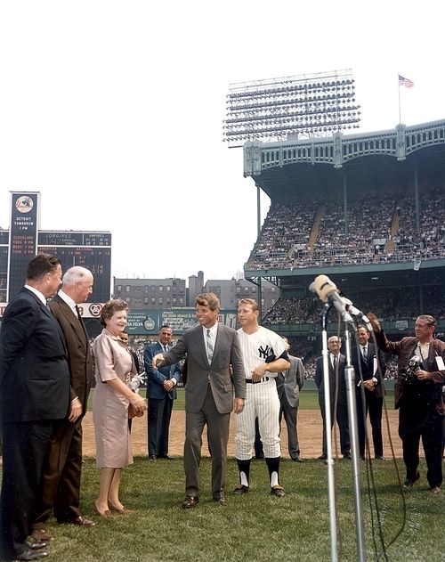 NEW YORK YANKEES  MICKEY MANTLE DAY   ROBERT KENNEDY  