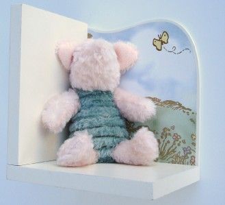 Nursery 2 Bookends Baby Girl Boy Plush Bear Pig Ivory  