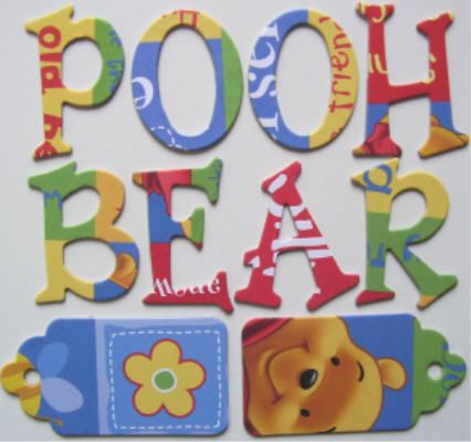 Disney ♥WiNNiE the POOH♥ Chipboard Alphabet Letters  