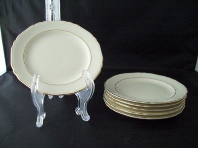 Vintage CROWN POTTERIES White Bread & Butter Plates  