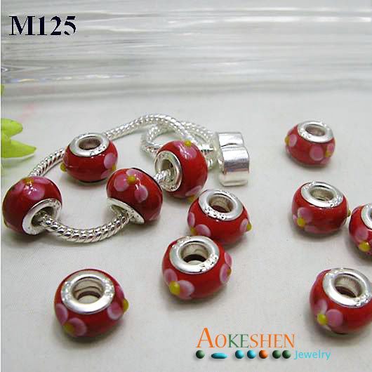 Lampwork Glass European Charms bracelets beads PDM  