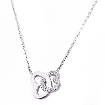 925 Sterling Silver Heart, Flower or Key Lock Necklace  
